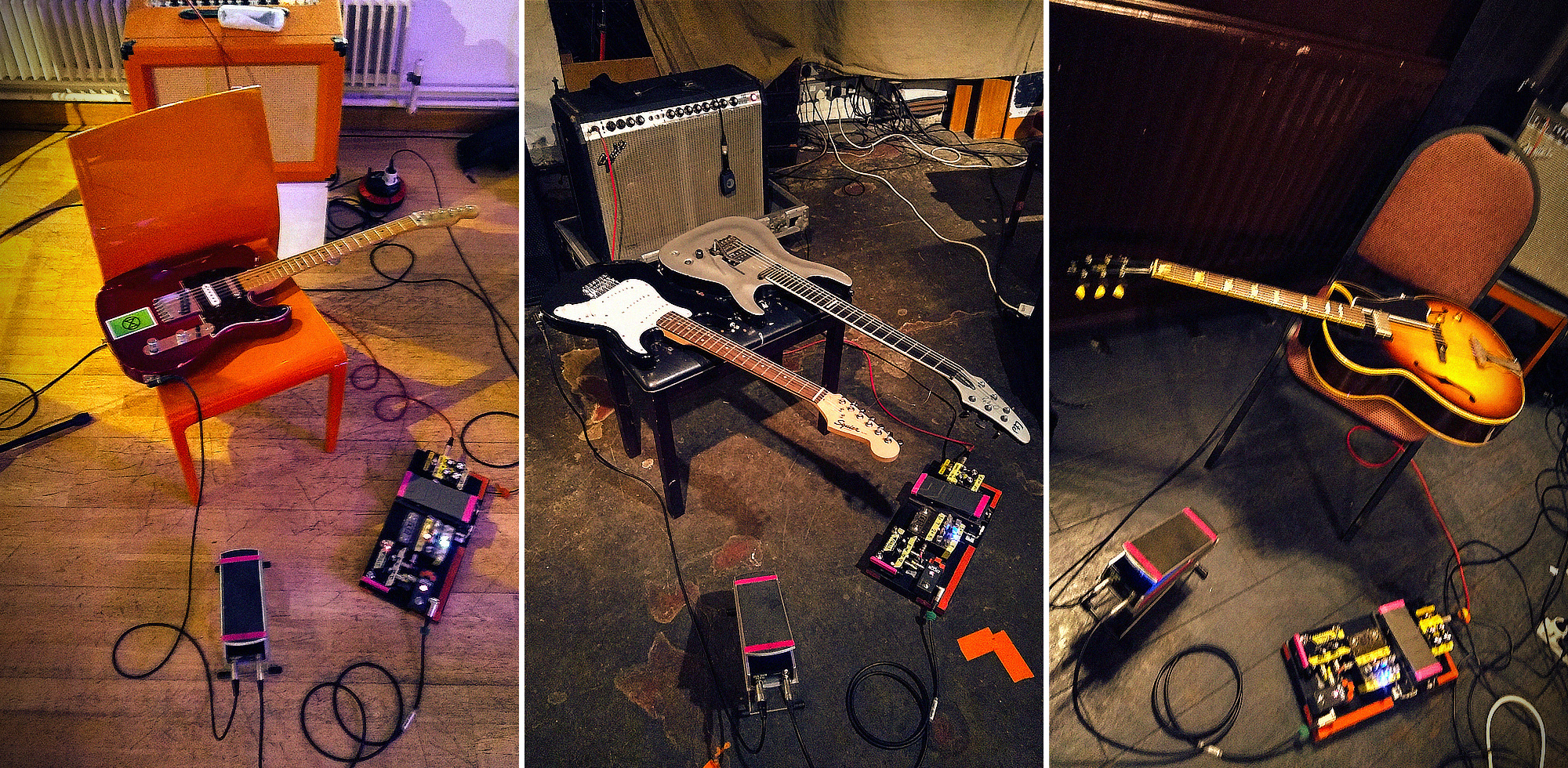 Guitars in Derby (courtesy of Anton Hunter), London (thanks so Cafe OTO and Alex Ward), and Newcastle.